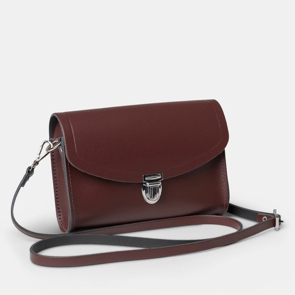 Cambridge Satchel|Women’s The Pushlock Leather Crossbody Bag Monogrammed( MJA) - Picture 2 of 13